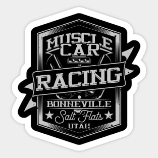 Muscle Car Racing Bonneville Salt Flats Utah Sticker